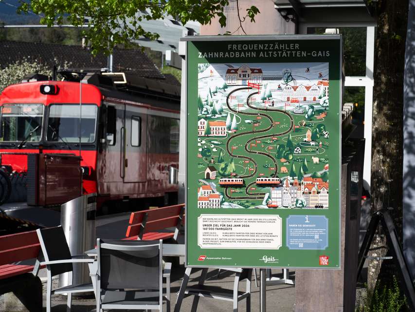 Positive Entwicklung der Fahrgastzahlen auf der Zahnradbahn Altstätten-Gais